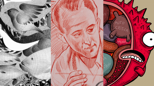 Alberto Montt, Andrea Mahnke y César Glaber son los ilustradores que se presetarán en la versión online de Trazo